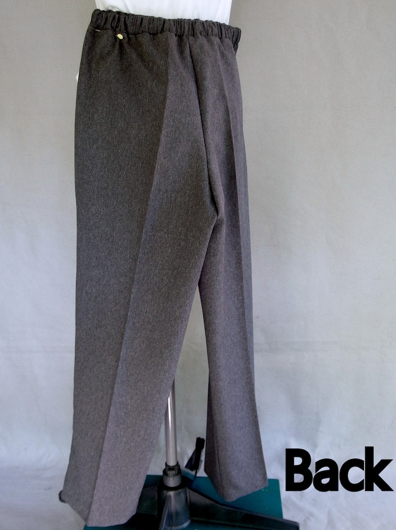 Vintage 1990/'s Donn Kenny Adjustable Waist Slacks Fits Size Small Gray Knit Pants