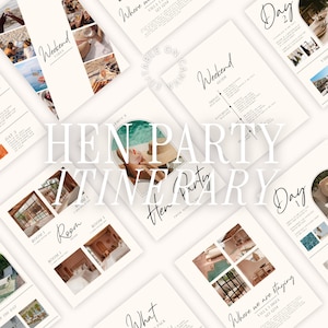 Hen Party Wochenende Reiseplan Vorlage | Bearbeitbare Canva Digitaler Download | Bachelorette Stundenplan | Digital bearbeitbare Vorlage