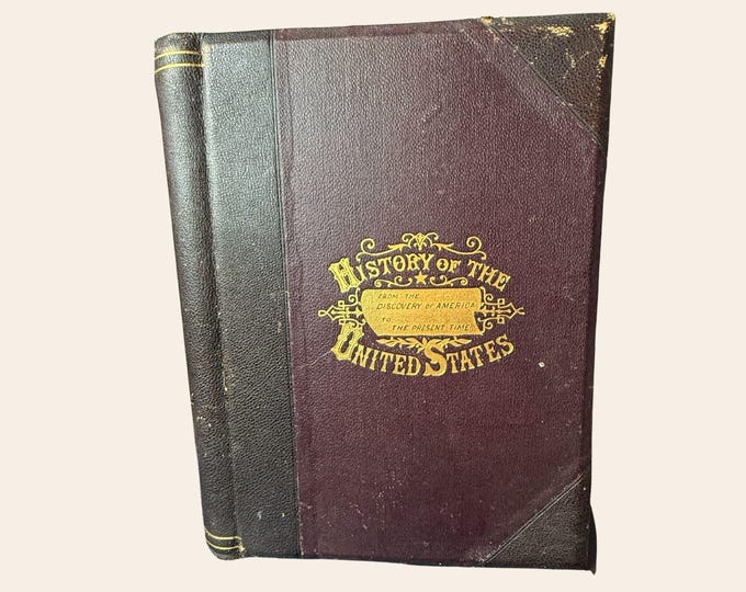 1882 Book Canvassing Sample – Ridpath’s U.S. History | Provenance to Cold Spring NY | Subscription Sales Book with Binding Swatches