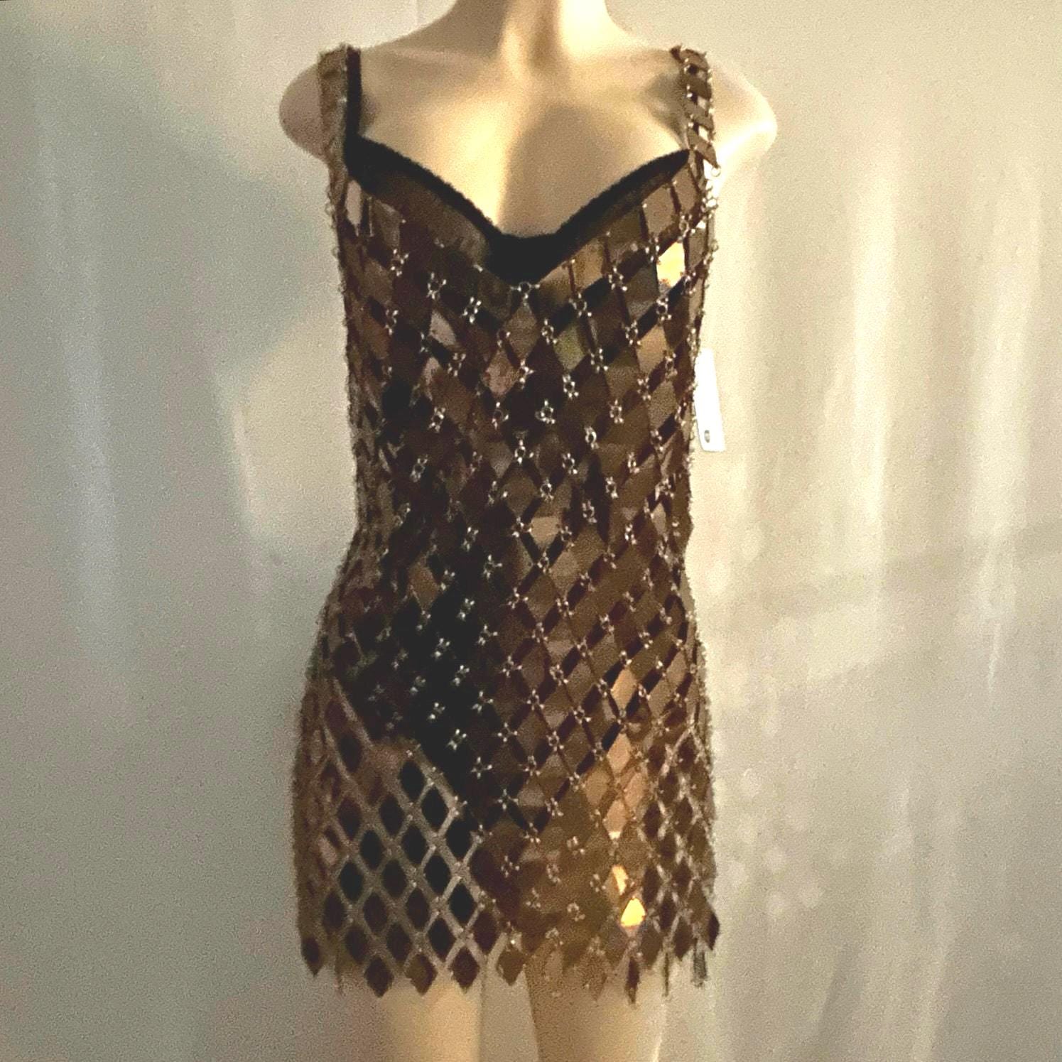 Gold Chain Mail Dress - Etsy Gold Chain Mail Dress - Etsy