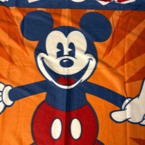 Walt Disney World Mickey Mouse Throw Blanket 40x60 Plush Fleece Blue Orange image 2