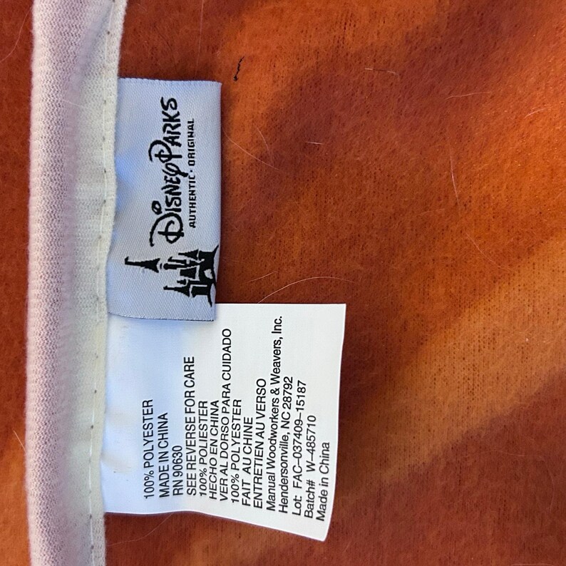 Walt Disney World Mickey Mouse Throw Blanket 40x60 Plush Fleece Blue Orange image 3