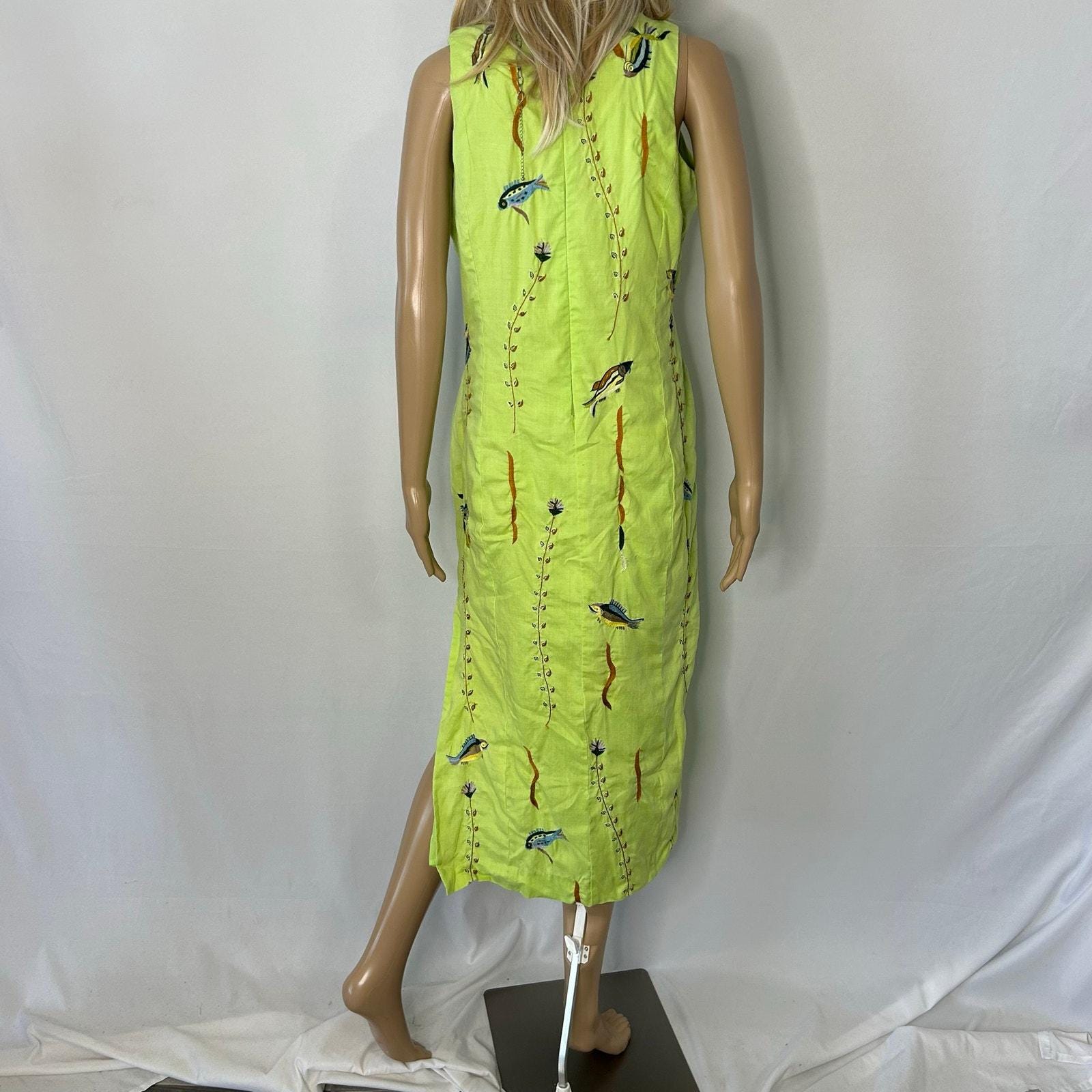 beaded fish dress Jersey Dress with Fish Tail and Beaded Butterfly Salmon Pink / FR 36
