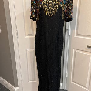 patra beaded dress Patra Beaded & Sequin Sleeveless Maxi Dress Size 12