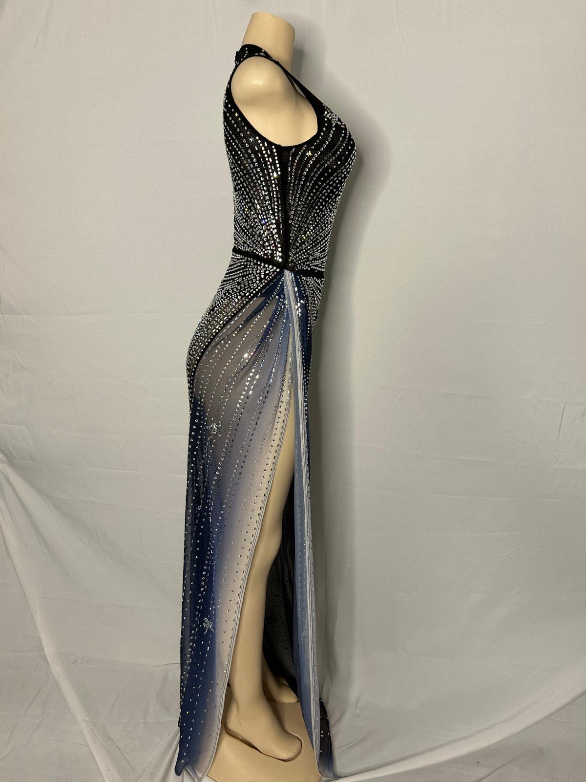 Black Blue Ombre Formal Dress