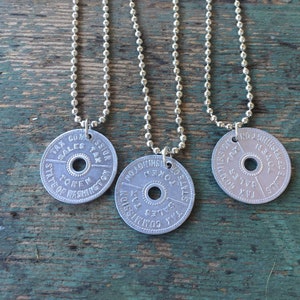 Charms on Chain, Vintage silver toned token charm on Base Metal Ball Chain, Monroe WA, Upcycled Gifts under 15, Gifts for Her,