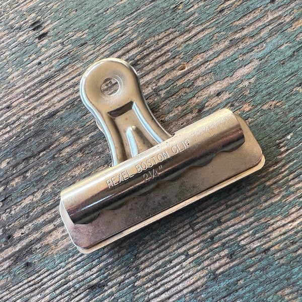 Vintage Industrial Bulldog Rexel Boston Office Clip, Rust and Patina, Vintage Office, Industrial clip, boss Gift, gifts under 10