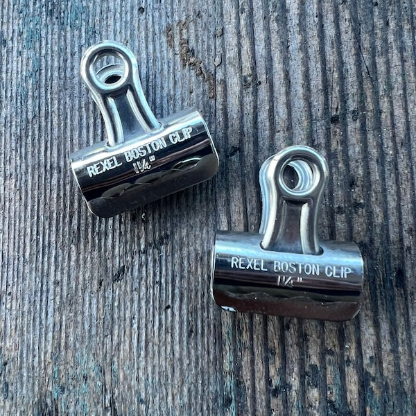SINGLE Vintage Industrial Boston Bulldog Office Clip, Vintage Office, Industrial clip, Gifts for Him or Her, Gifts under 5,