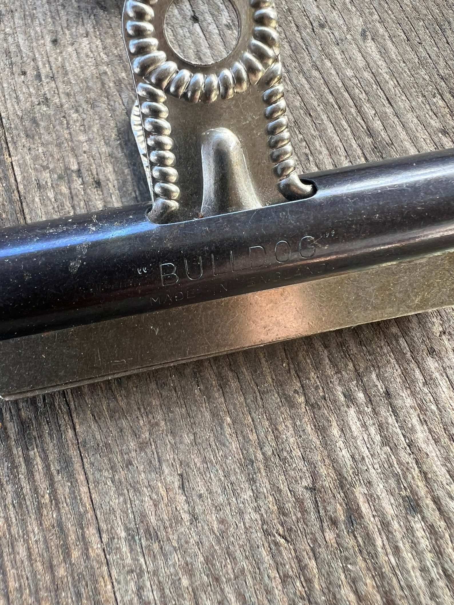 Single Vintage English Industrial Bulldog Office Clip, MADE in ENGLAND