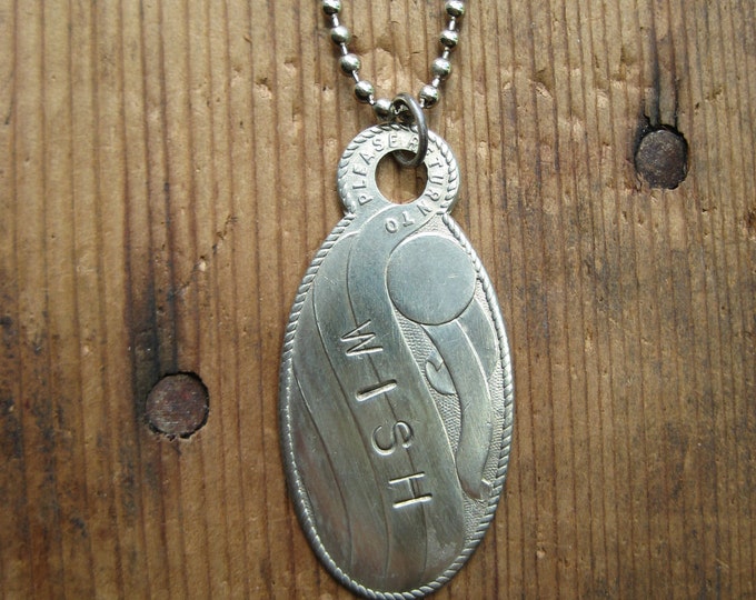 Charms on Chain Vintage wish Return Key Tag on - Etsy