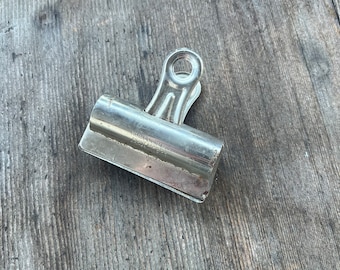 Vintage Industrial Extra Large Bulldog Office Clip, Rust and Patina, Vintage Office, Industrial clip, boss Gift, gifts under 15