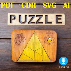 PUZZLE TRIANGLE IMPOSSIBLE - fichier de découpe laser numérique