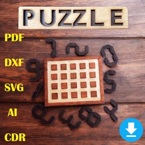 Zahlenpuzzle für Kinder- Digital Laser Cut - Bleiben Sie an Ort und Stelle Lernspiel