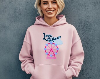 Love Is In The Air Hoodie: Romantic Valentine's Day Unisex Sweatshirt