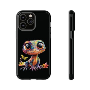 Lizard Tough Case Reptile iPhone Cover Animal Lover Gift Watercolor Phone Case Unique Gift For Her/Him Birthday Present