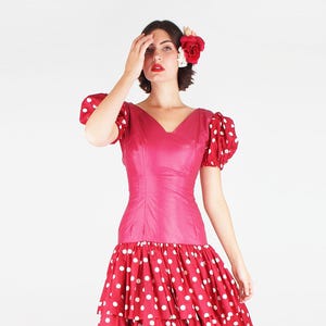 short flamenco dress Short flamenco dance dress red