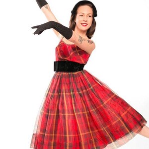 red plaid prom dress Cotton Plaid Maxi Dress, Red Tartan Shirt Dress With Long Sleeves, Red Gingham Dress, Full Lumberjack Dress, Plus Size Dress With Pocket