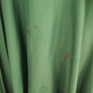 50s Green Print Layered Silk Chiffon Full Skirt Dress by Dauphine As-Is L VFG image 9