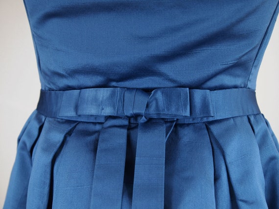 50s Blue Silk Satin Long Dress by Helga - Incredi… - image 6