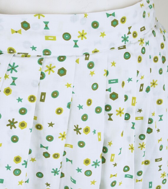 60s White & Green Asterisks + Circles MCM Print C… - image 4