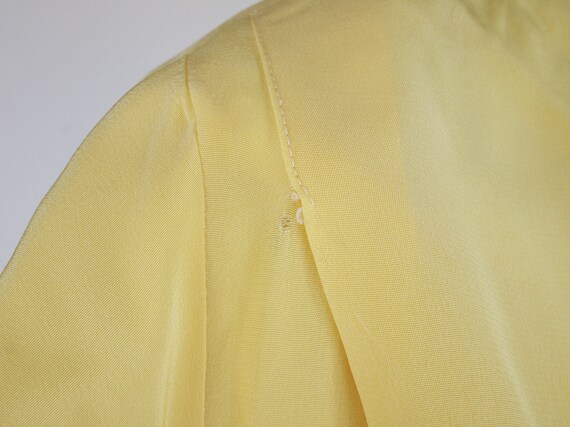 40s Yellow Rayon Blouse with Beautiful Corded Nec… - image 9