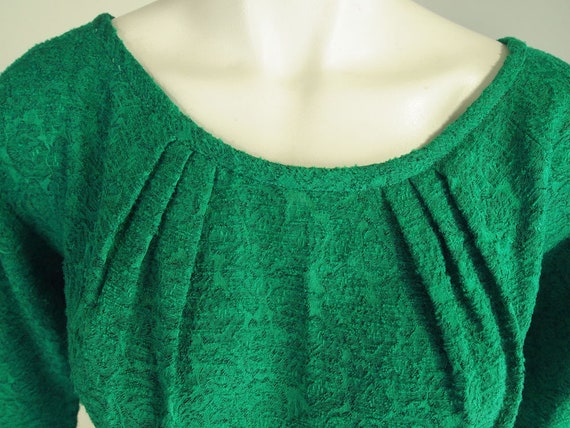 50s Green Cocktail Sheath Dress by R & K Original… - image 3