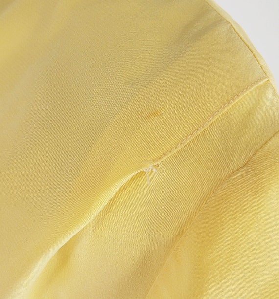 40s Yellow Rayon Blouse with Beautiful Corded Nec… - image 8