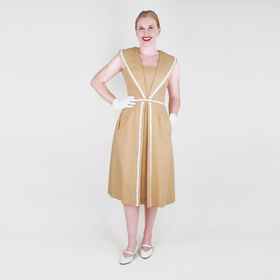 tan designer dress Beige tan ariel dress - Rianta's
