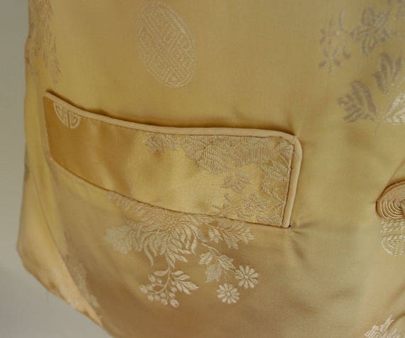 Vintage Gold & Purple Brocade Asian Mandarin Padd… - image 6