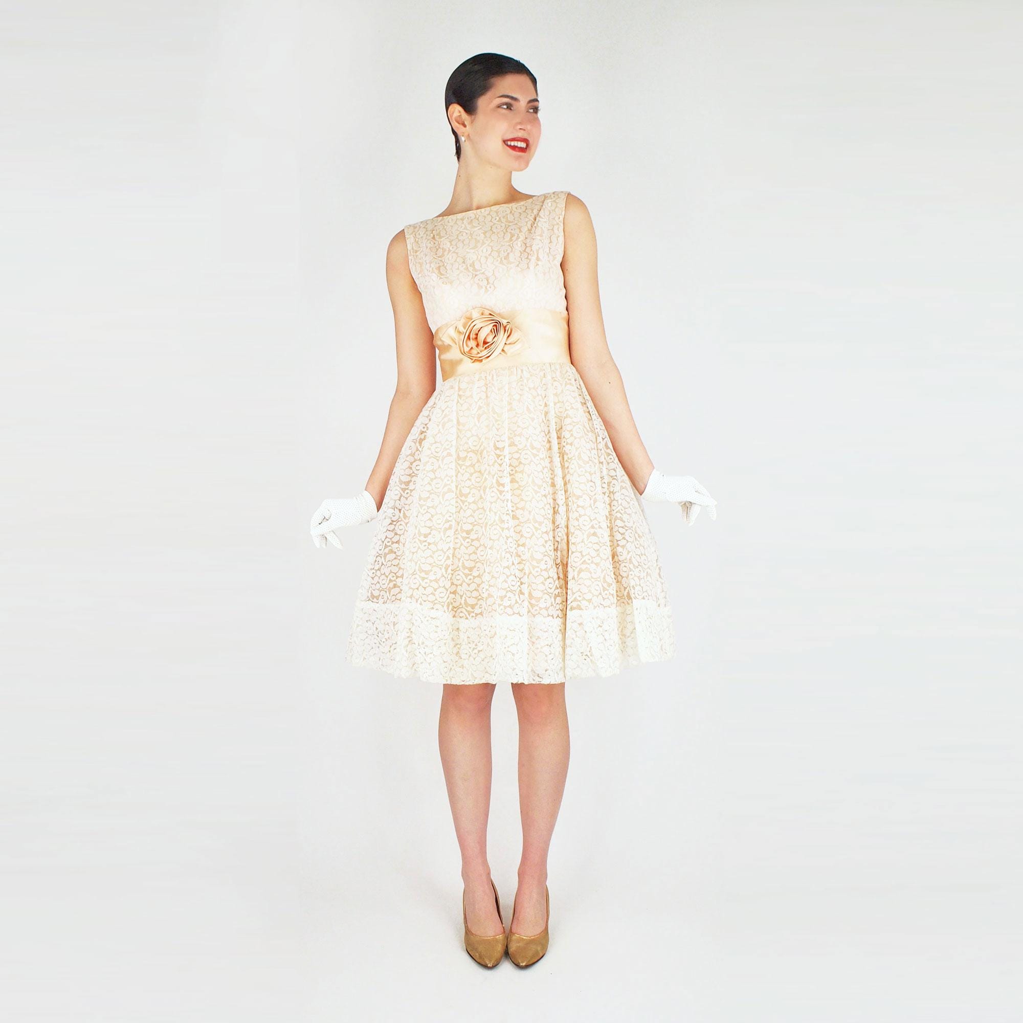White Gold Cocktail Dress