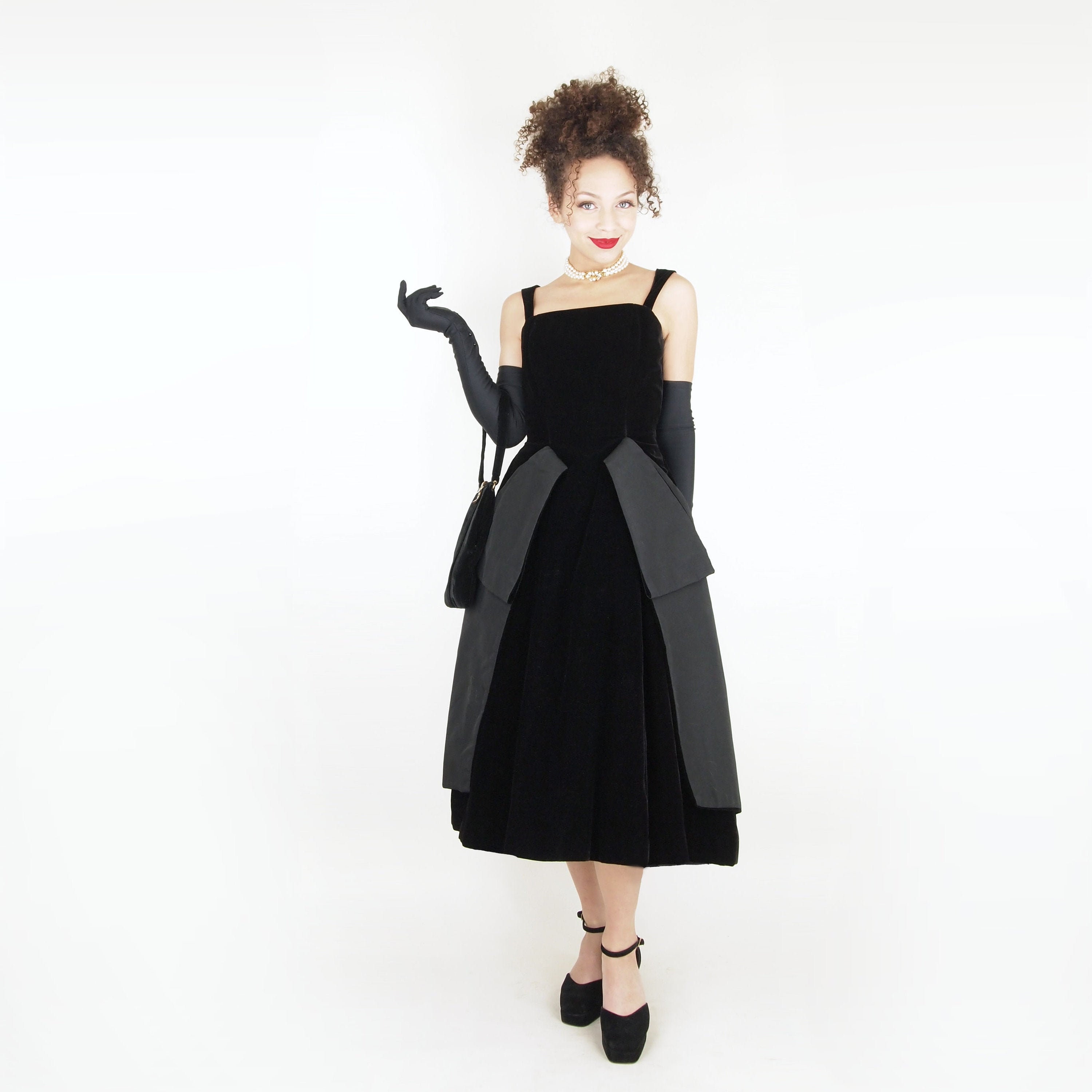 black velvet skirt 50s