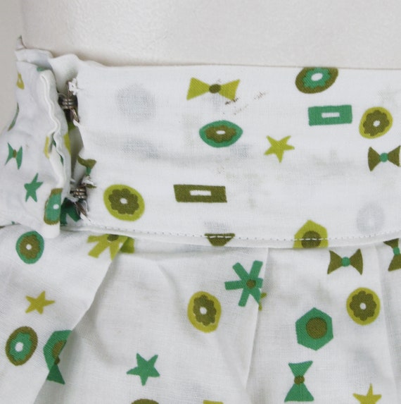 60s White & Green Asterisks + Circles MCM Print C… - image 6