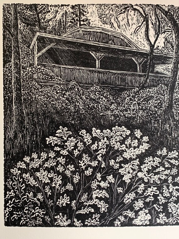 Hidden Cabin In The Woods With John Muir Poem Wood Engraving Etsy