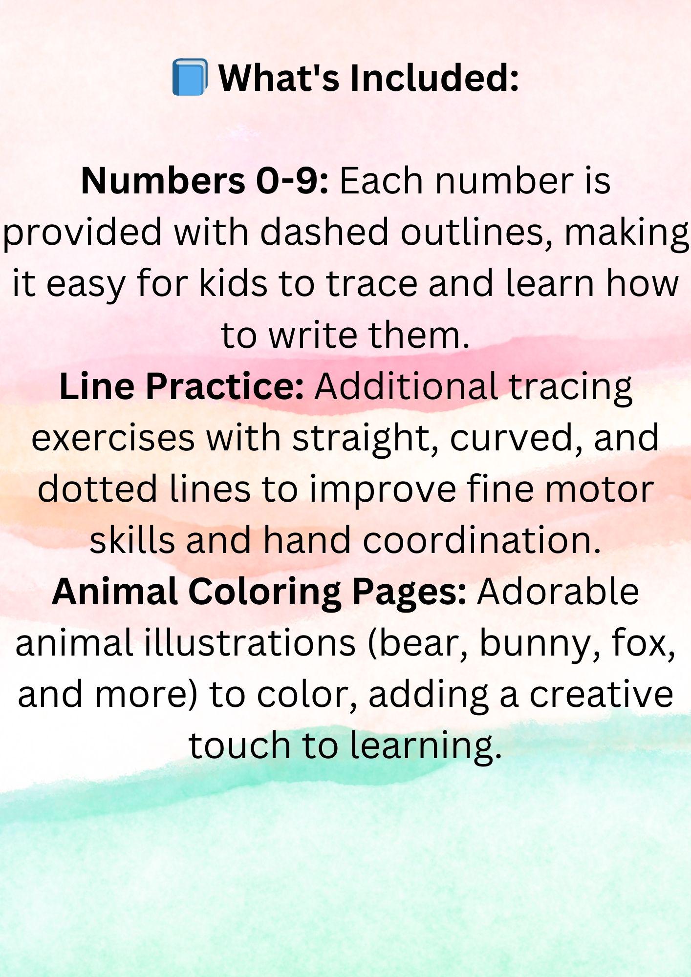 10 Number Tracing Worksheets, Preschool Worksheets 0-10 Printable