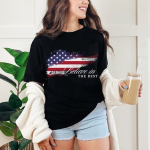 United States of America Shirt 4th of July Crewneck American Flag Shirt Patriotic Independence Day TShirt Fourth of July Repudlican shirt