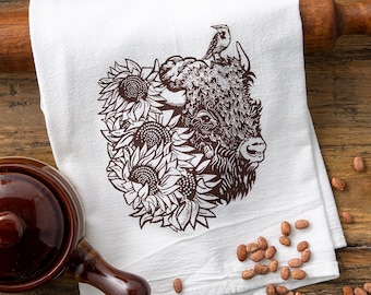 Buffalo Tea Towel | Bison Kitchen Towel