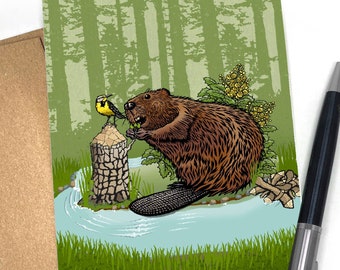 Beaver Greeting Card