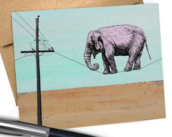 Elephant Blank Greeting Card