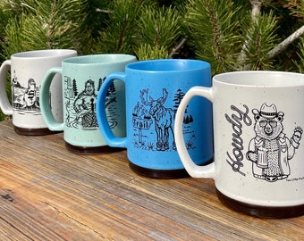 Ensemble de tasses à café animaux amusants