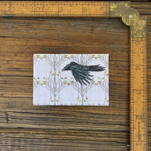 Black Crow Refrigerator Magnet image 2