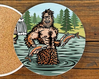 Sasquatch Drink Coaster