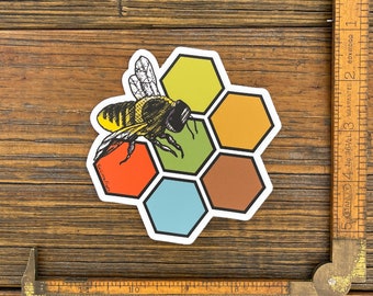 Vinyl Honeybee Laptop Sticker