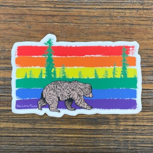 LGBTQ Pride Sticker – Rainbow Vinyl Decal for Laptop, Water Bottle, or Journal, Hand-Drawn Queer Pride Accessory