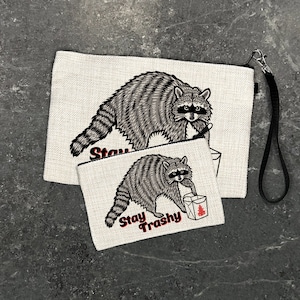 Bolsa con cremallera con forma de mapache divertida