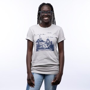 Camiseta Skipper Sea Lion / Camiseta con estampado costero dibujado a mano, algodón ecológico