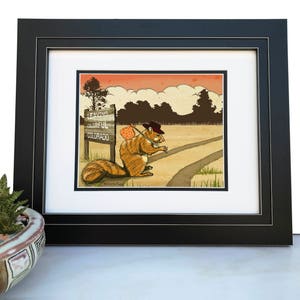 Lámina artística "Senderos Felices": decoración de pared para senderismo, regalo para amantes de la naturaleza, obra de arte al aire libre dibujada a mano, tamaños 8x10 o 11x14