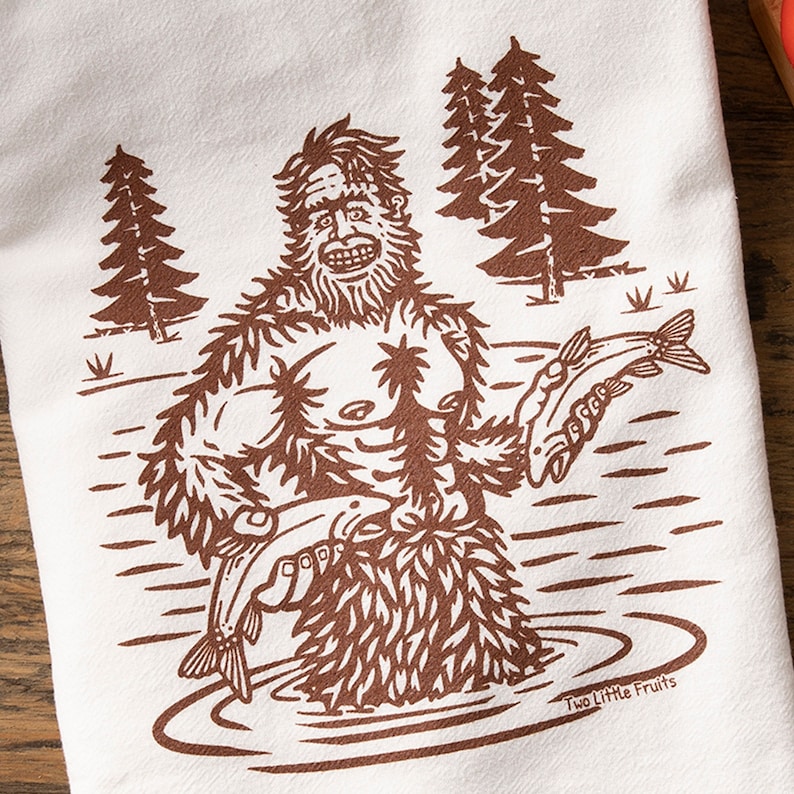 Sasquatch Tea Towel