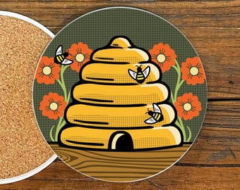 Honeybee Ceramic Coaster