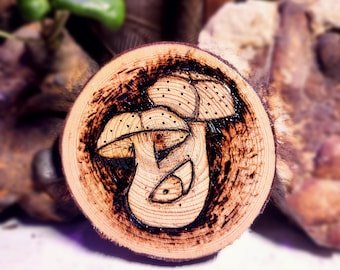 Mini Mushroom Monsters Pyrography - Collection 2 Wise-Fungi