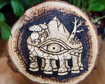 Rock Creature Pyrography - Mountain Man